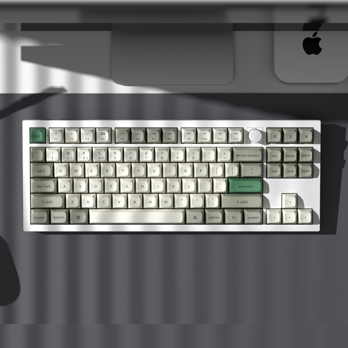 Keychron Q3 Max 80% Full Assembled Knob Red Switch Hot-Swap Gateron Jupiter RGB Wireless Keyboard - Shell White – image 2