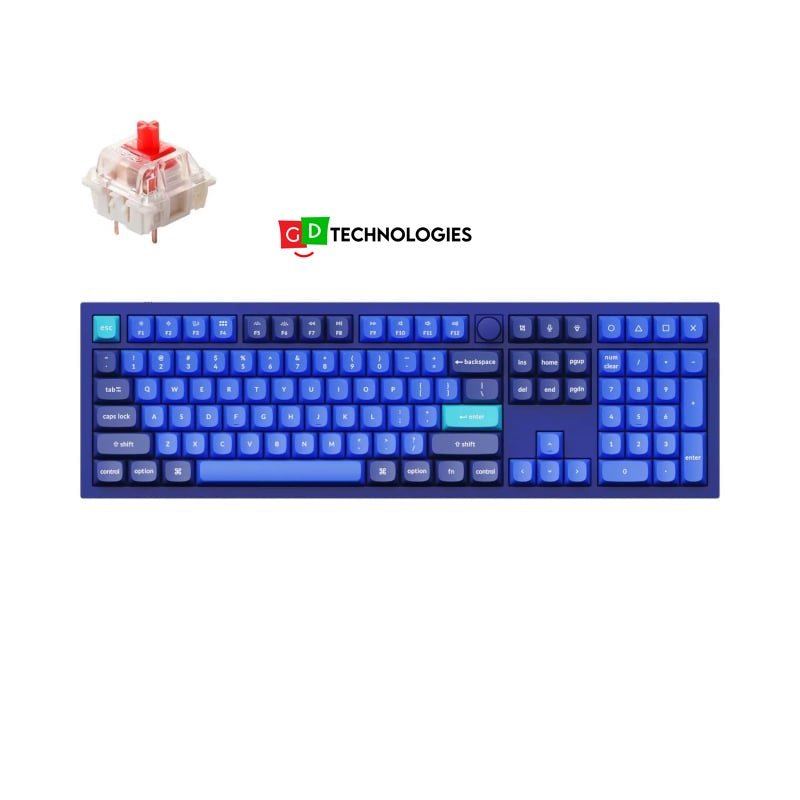 Keychron Q6 100% Red G Pro Switches Aluminium RGB Wired Keyboard – Blue