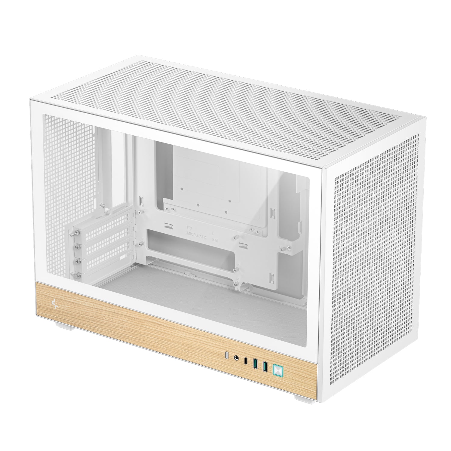 DeepCool CH260 Wood mATX Gaming Chassis White – image 3