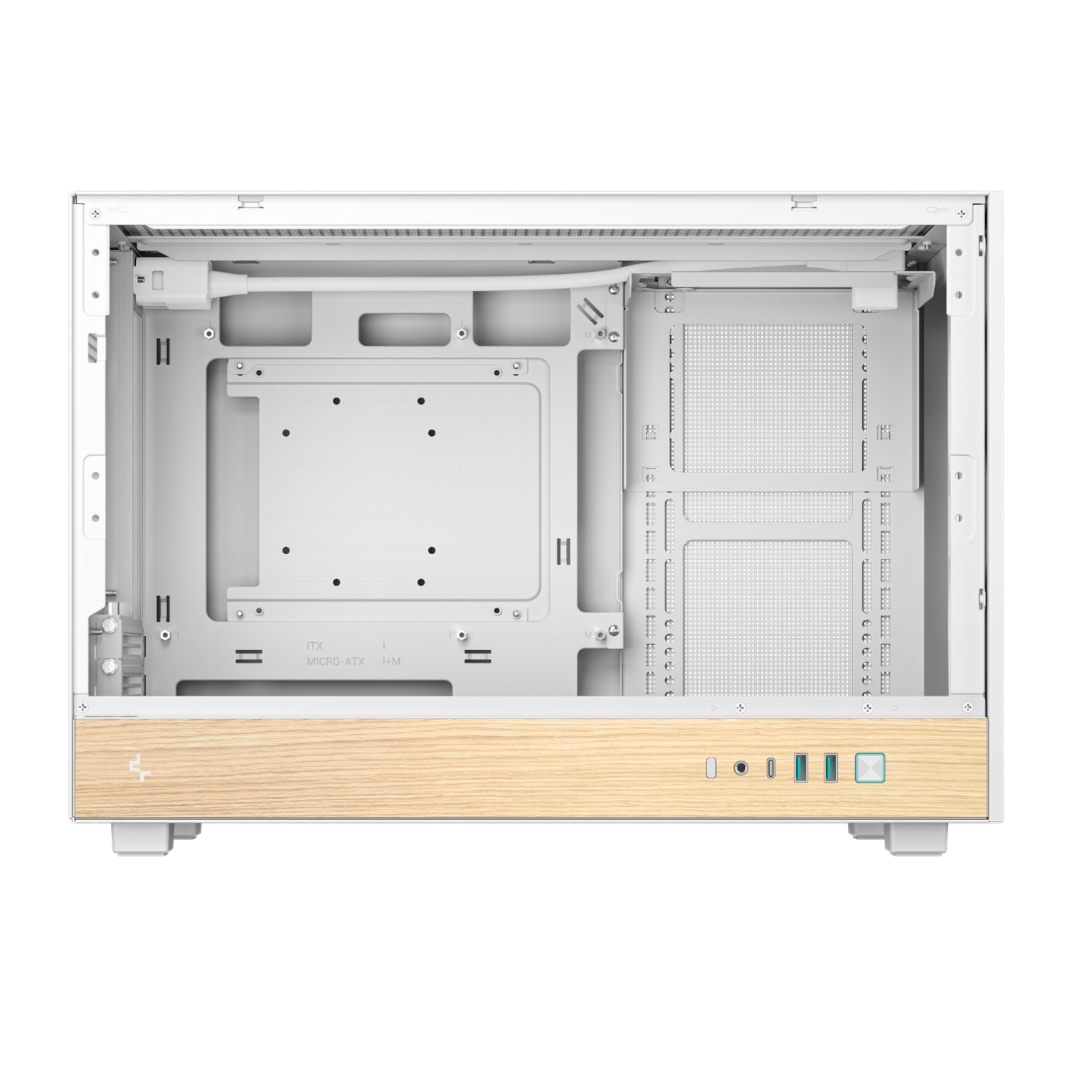 DeepCool CH260 Wood mATX Gaming Chassis White – image 9