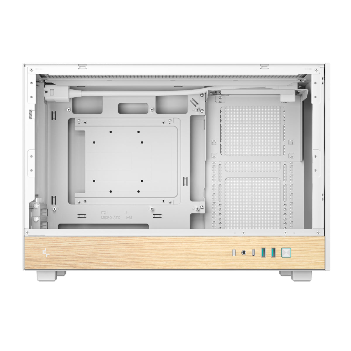 DeepCool CH260 Wood mATX Gaming Chassis White – image 9