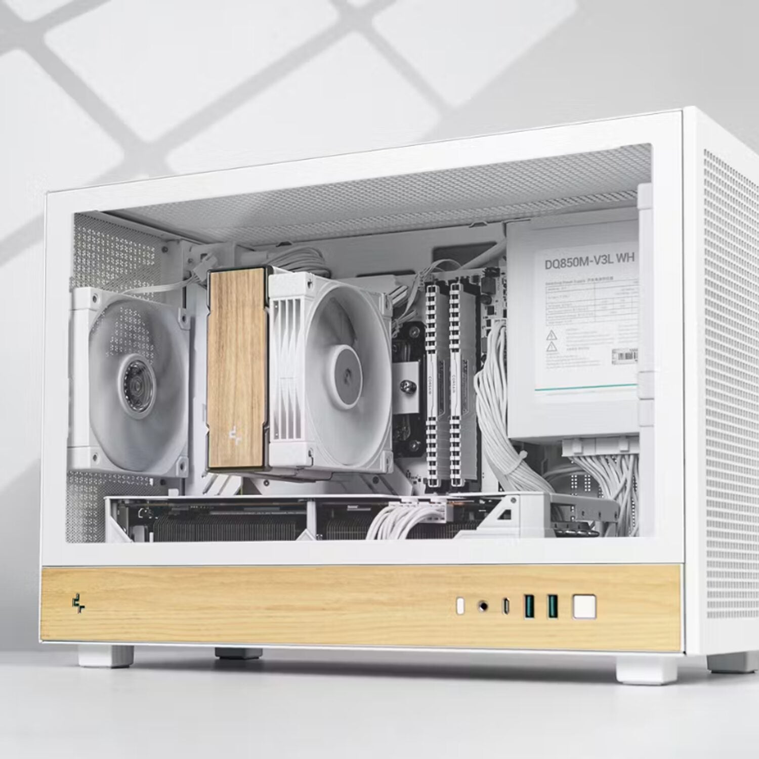 DeepCool CH260 Wood mATX Gaming Chassis White – image 11