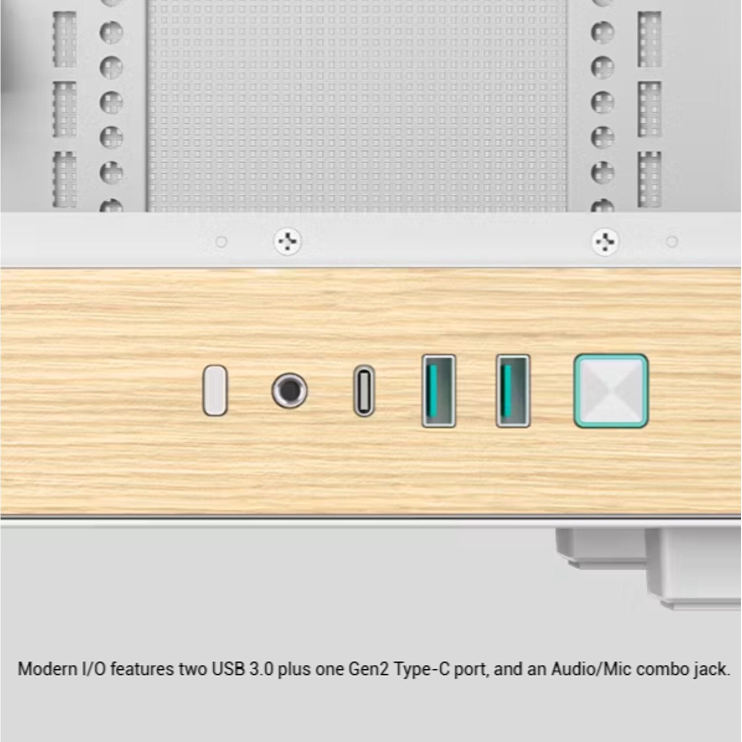 DeepCool CH260 Wood mATX Gaming Chassis White – image 12