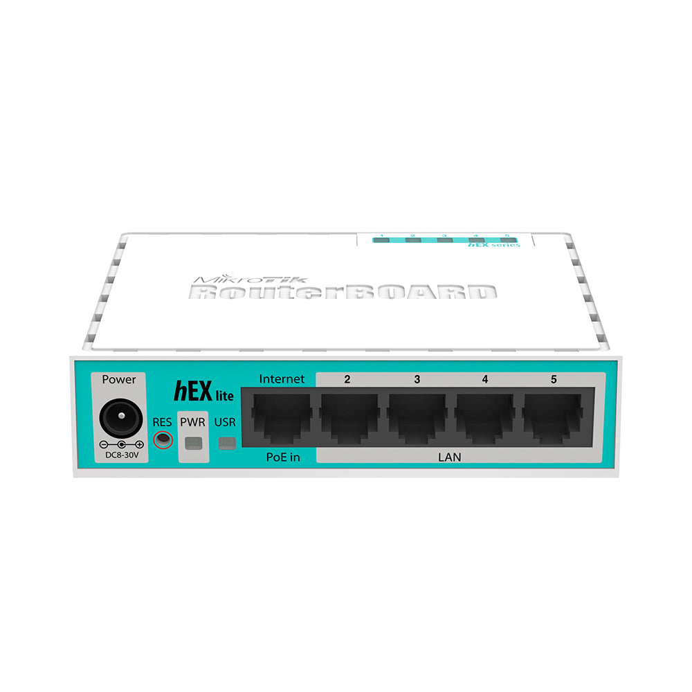 MikroTik hEX Lite - Desktop Router with 5x 10/100 Ports