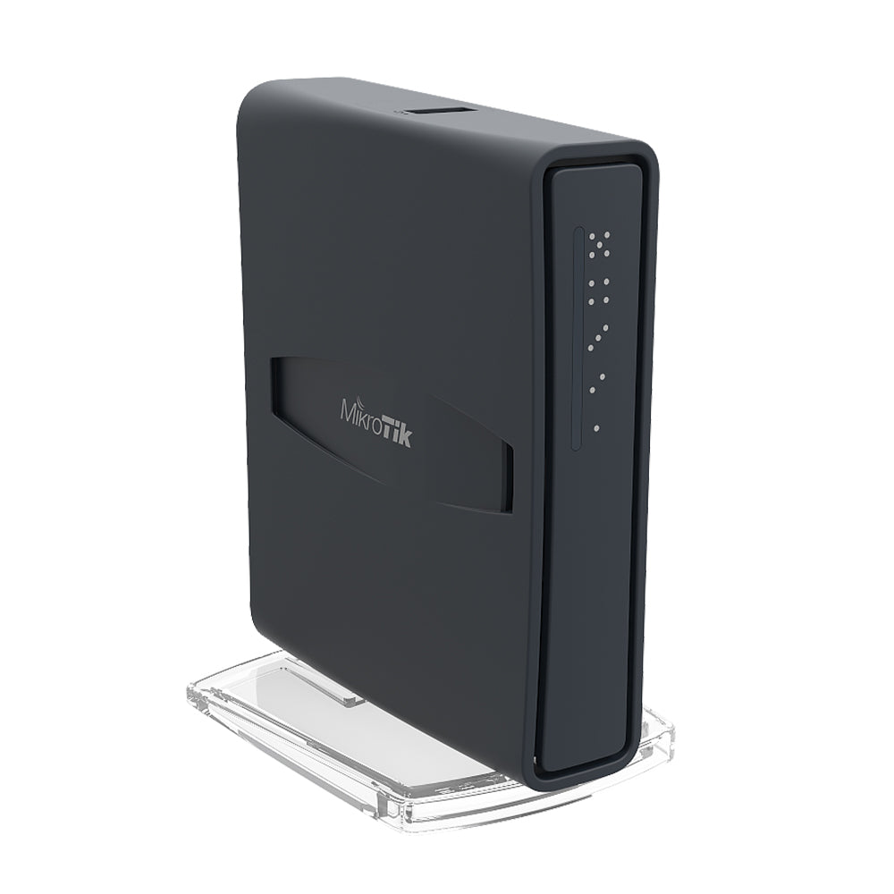 MikroTik RouterBOARD RB951Ui-2HnD, 5x LAN, built-in 2.4GHz 802b/g/n 2x2 two chain wireless with integrated antennas, desktop case, PSU