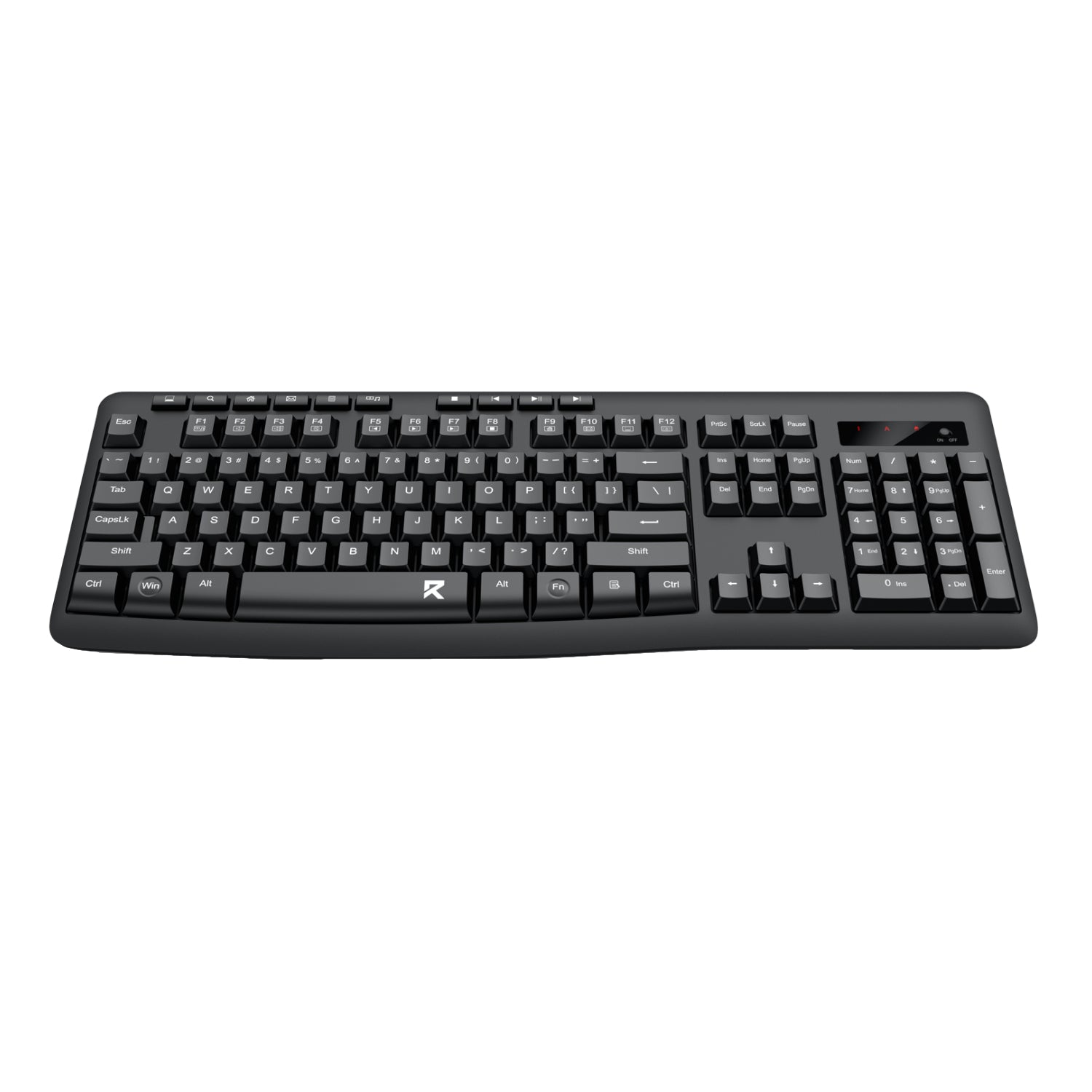 Redragon BK-7367 Full-size Ergonomic Wireless Membrane Office Keyboard - Black – image 3