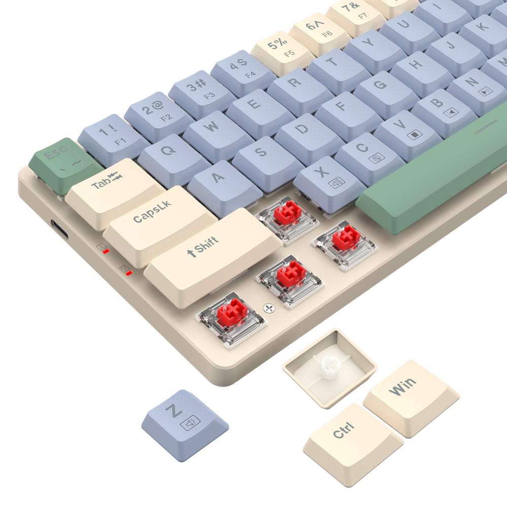 Redragon BS8772 Wireless Keyboard and Mouse Combo - Cream/Blue - image 6