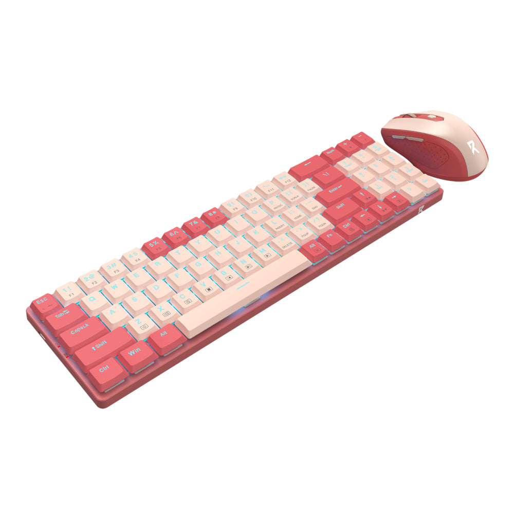 Redragon BS8772 Wireless Keyboard and Mouse Combo - Red/Pink – image 3