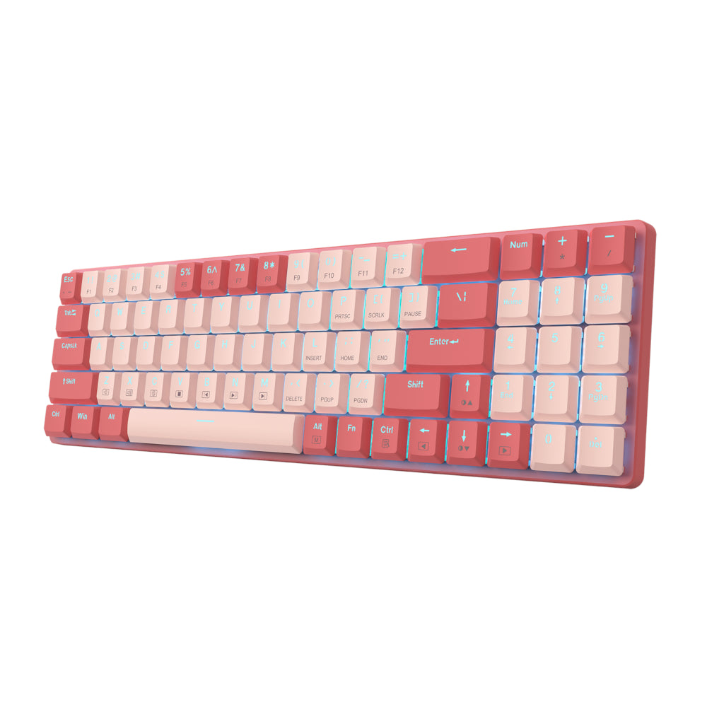 Redragon BS8772 Wireless Keyboard and Mouse Combo - Red/Pink – image 5
