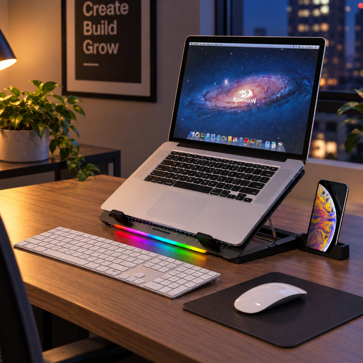 REDRAGON Dual USB 5 Fan RGB Gaming Notebook Stand – image 6
