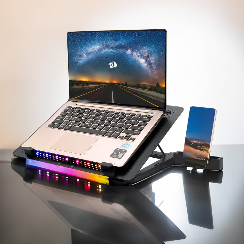 REDRAGON Dual USB 5 Fan RGB Gaming Notebook Stand – image 6