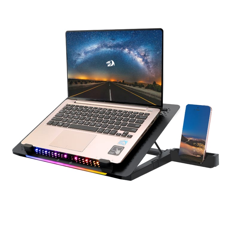 REDRAGON Dual USB 5 Fan RGB Gaming Notebook Stand – image 5