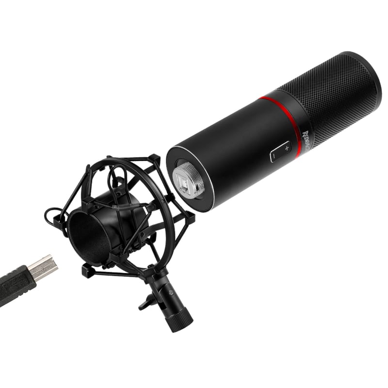 REDRAGON BLAZAR Cardioid USB Gaming Mic and Tripod - Black – image 4