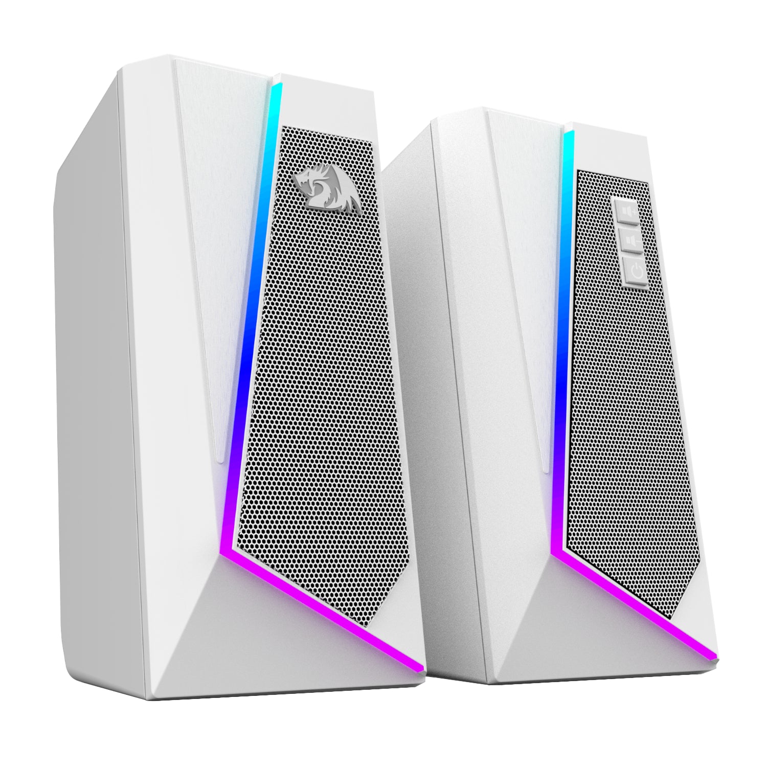 Redragon GS20W ANVIL 3W 2.0 RGB Stereo Desktop PC Speakers - White – image 3