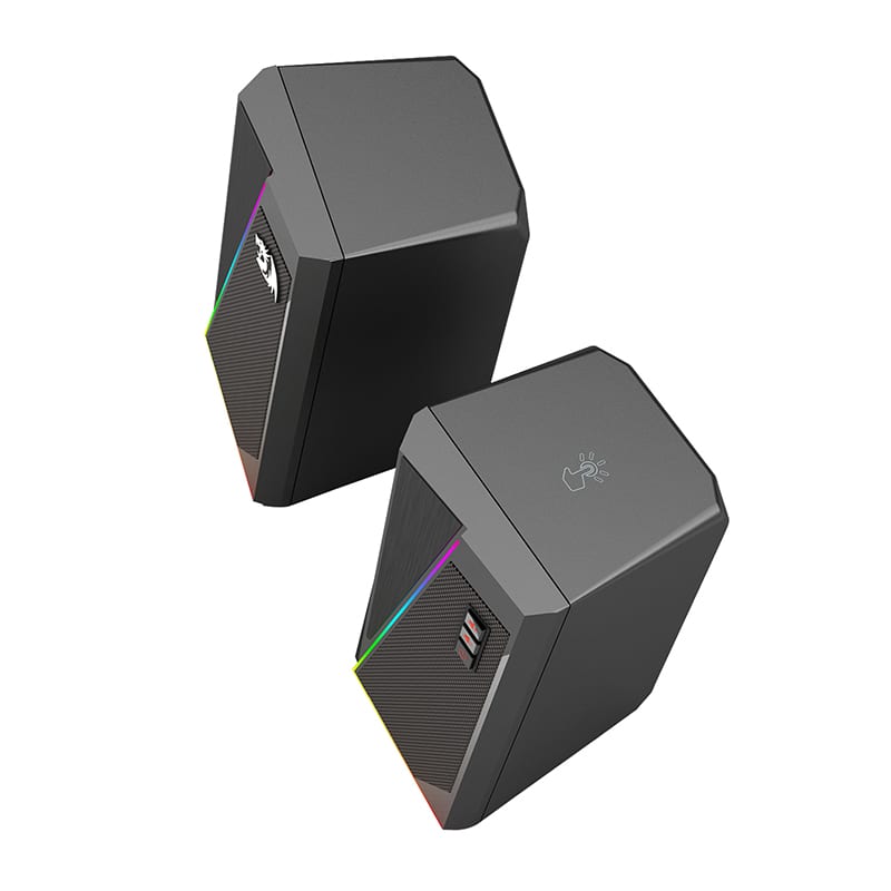 REDRAGON 2.0 Satellite Speaker ANVIL 2 x 3W RGB USB|Aux Gaming Speaker - Black – image 3