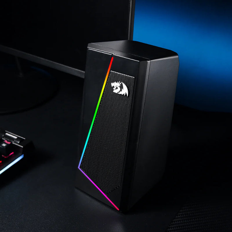 REDRAGON 2.0 Satellite Speaker ANVIL 2 x 3W RGB USB|Aux Gaming Speaker - Black – image 5