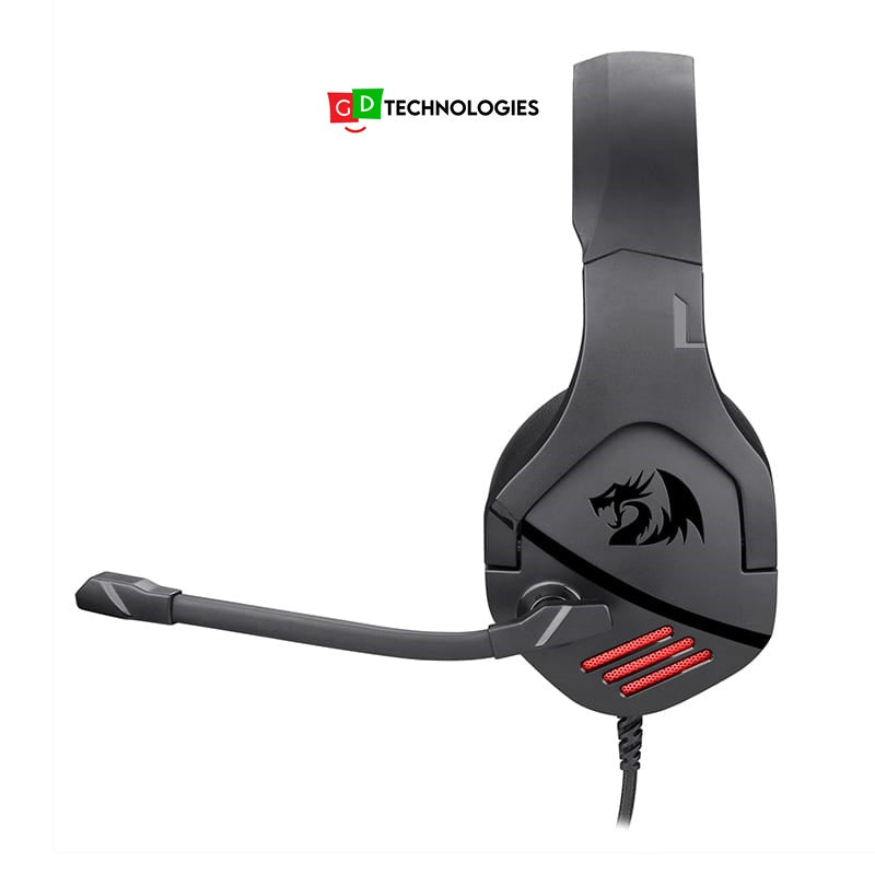 REDRAGON Over-Ear THESEUS Aux Gaming Headset – Black