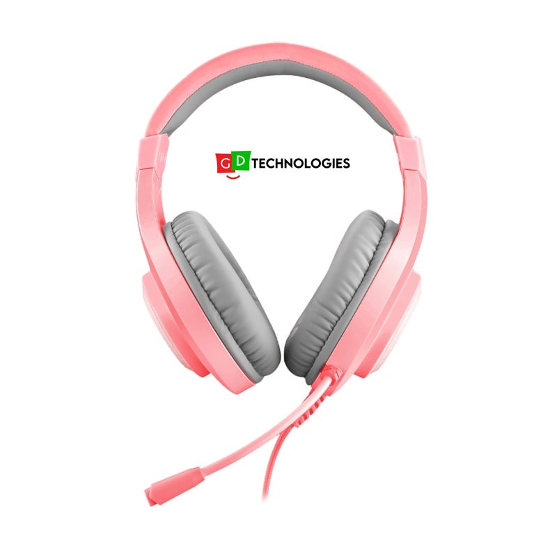 REDRAGON Over-Ear HYLAS Aux RGB Gaming Headset – Pink