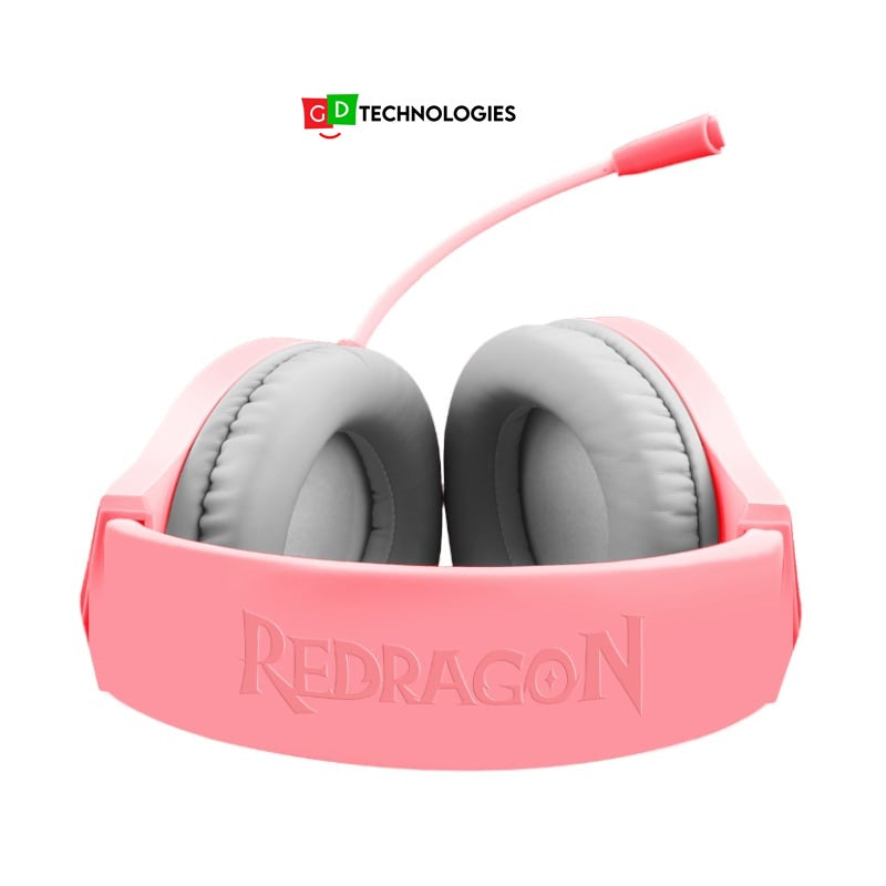 REDRAGON Over-Ear HYLAS Aux RGB Gaming Headset – Pink