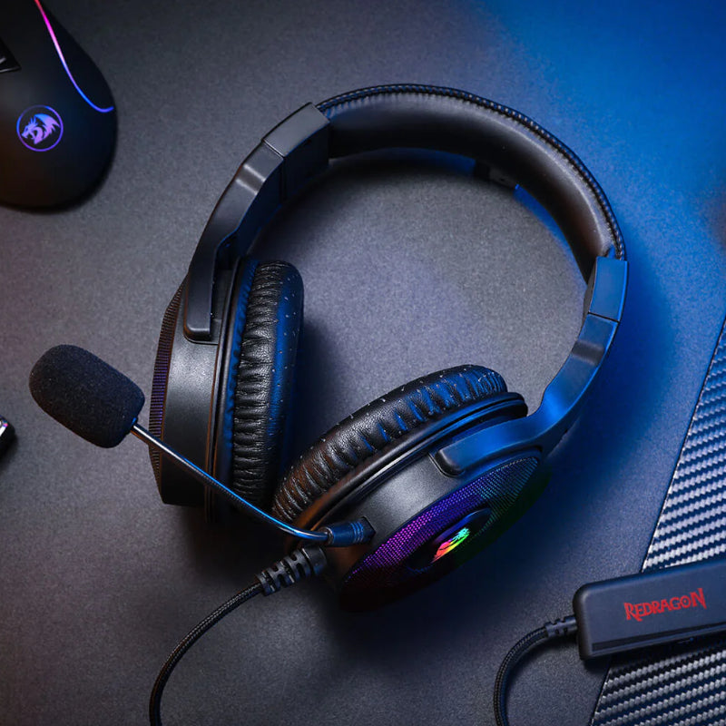 REDRAGON Over-Ear PANDORA USB (Power Only)|Aux (Mic and Headset) RGB Gaming Headset - Black – image 5