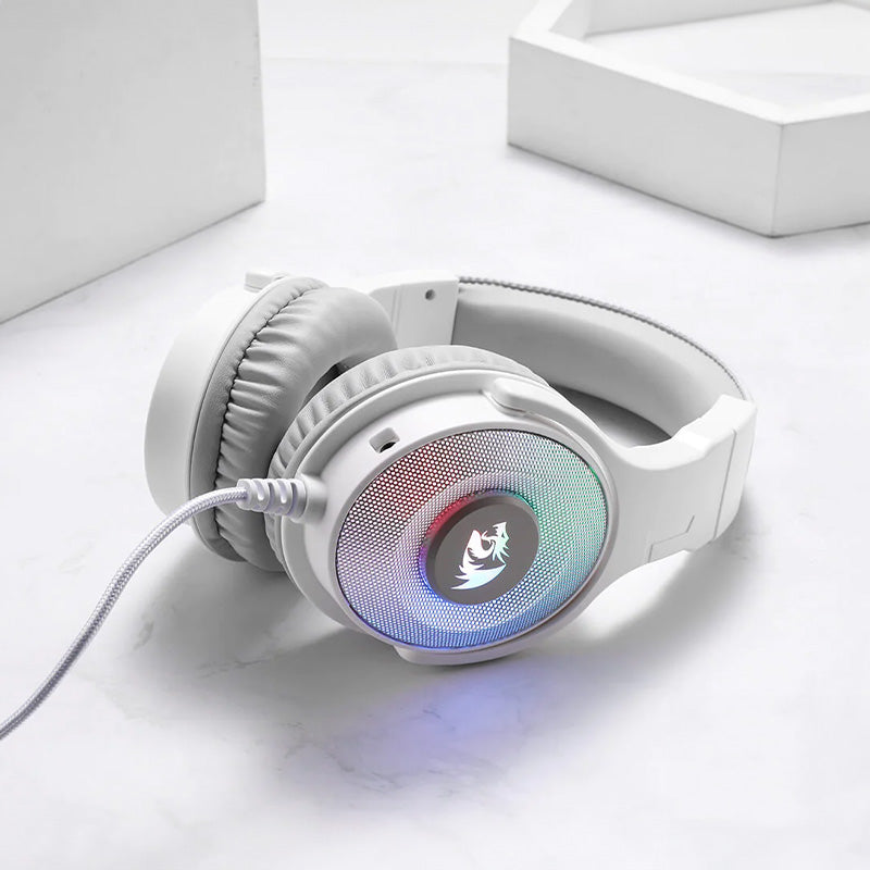 REDRAGON Over-Ear PANDORA USB (Power Only)|Aux (Mic and Headset) RGB Gaming Headset - White – image 7