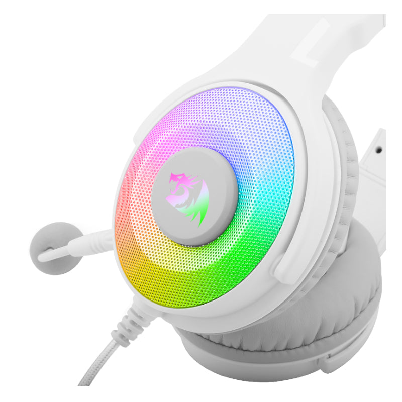 REDRAGON Over-Ear PANDORA USB (Power Only)|Aux (Mic and Headset) RGB Gaming Headset - White – image 5