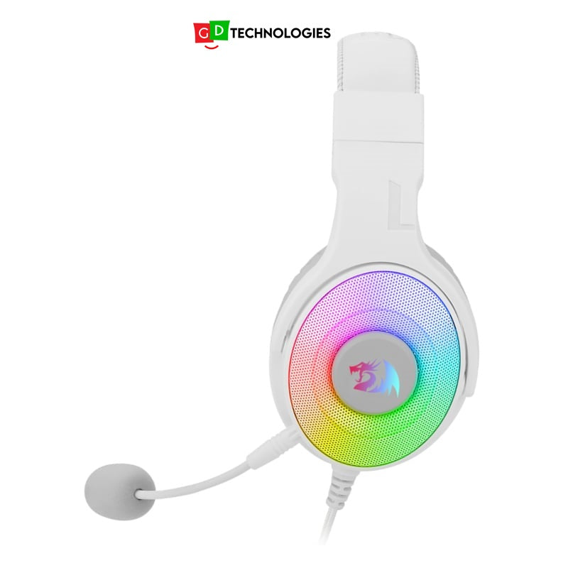 REDRAGON Over-Ear PANDORA USB RGB Gaming Headset – White