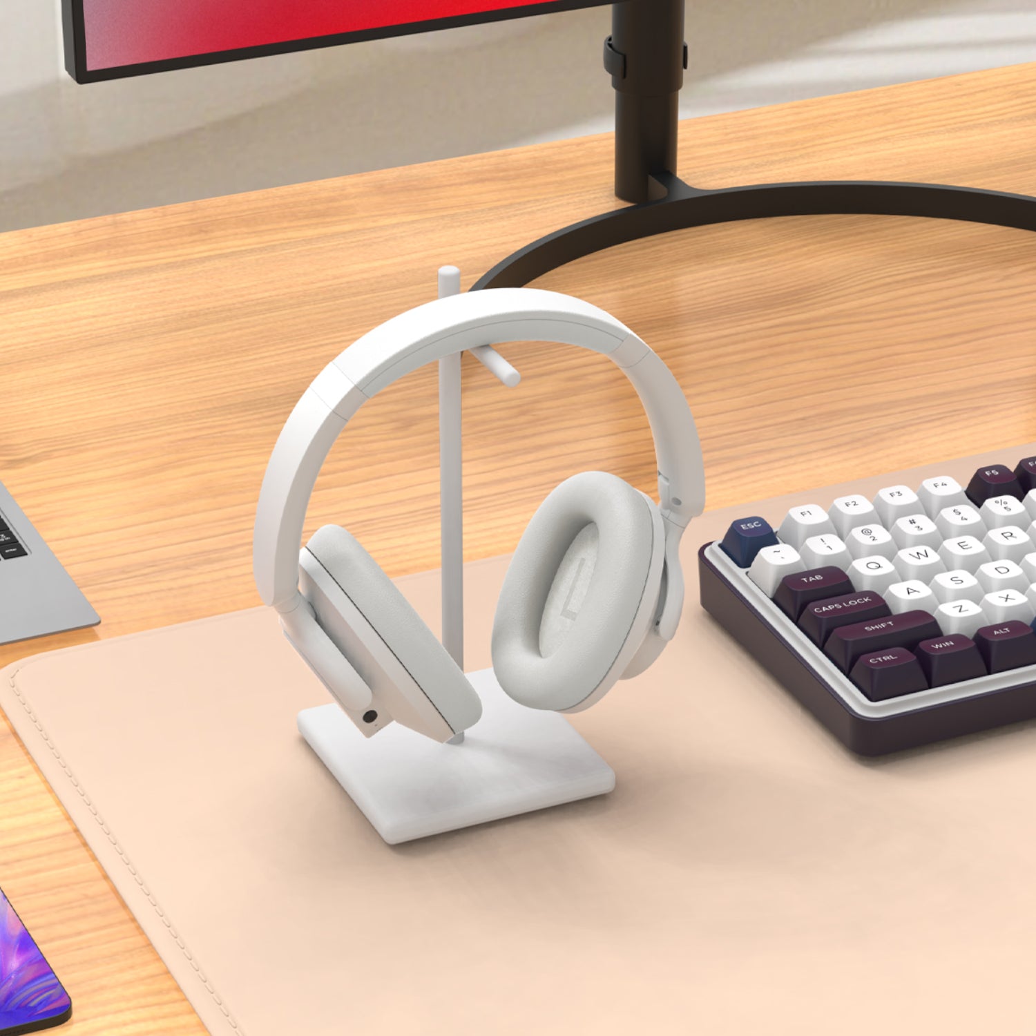 Redragon H610 VIBECORE ANC Bluetooth Wireless Over-ear Headphones – White – image 9