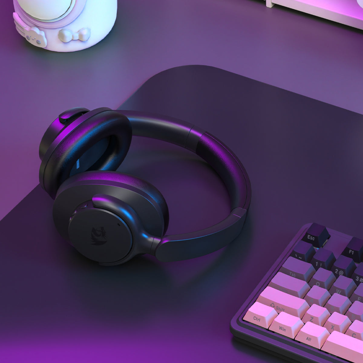 Redragon H610 VIBECORE ANC Bluetooth Wireless Over-ear Headphones - Black – image 8