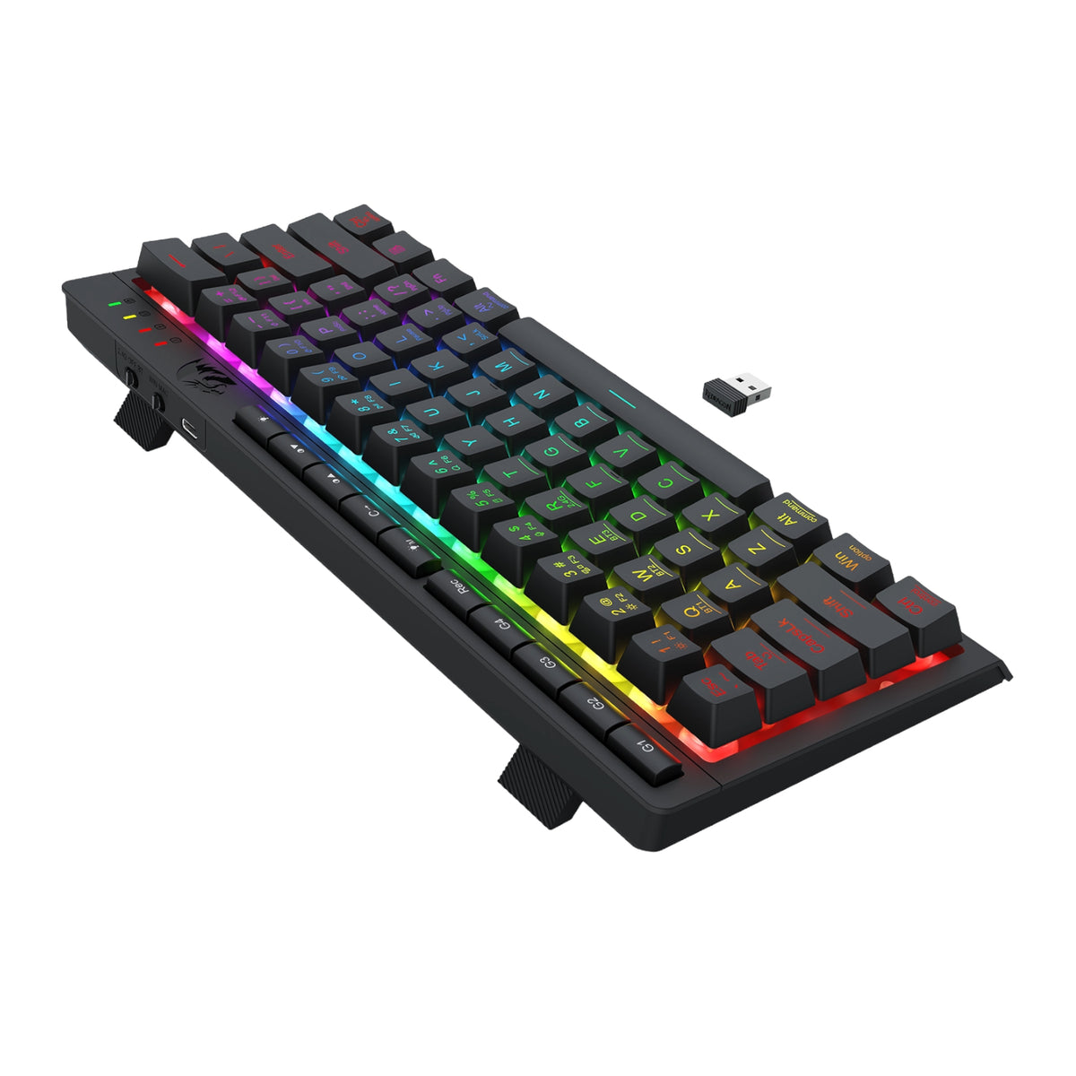 Redragon SHIVA K522 PRO RGB Wireless Gaming Keyboard- Black – image 6