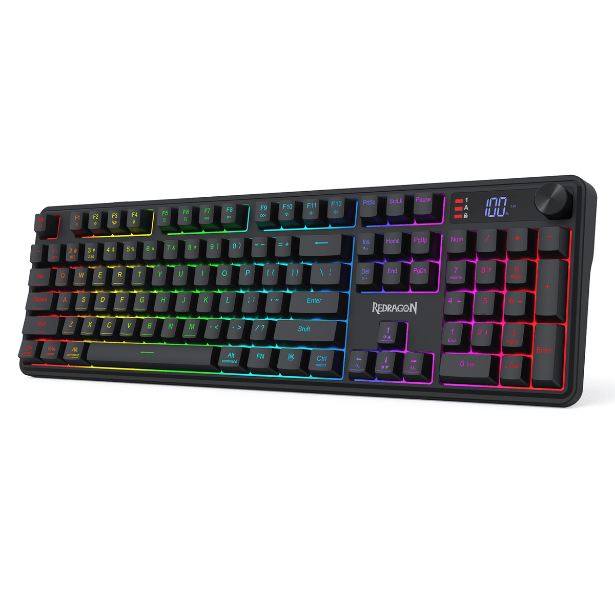 Redragon RM104 PRO VOLCANO RGB Wireless Membrane Gaming Keyboard - Black – image 3