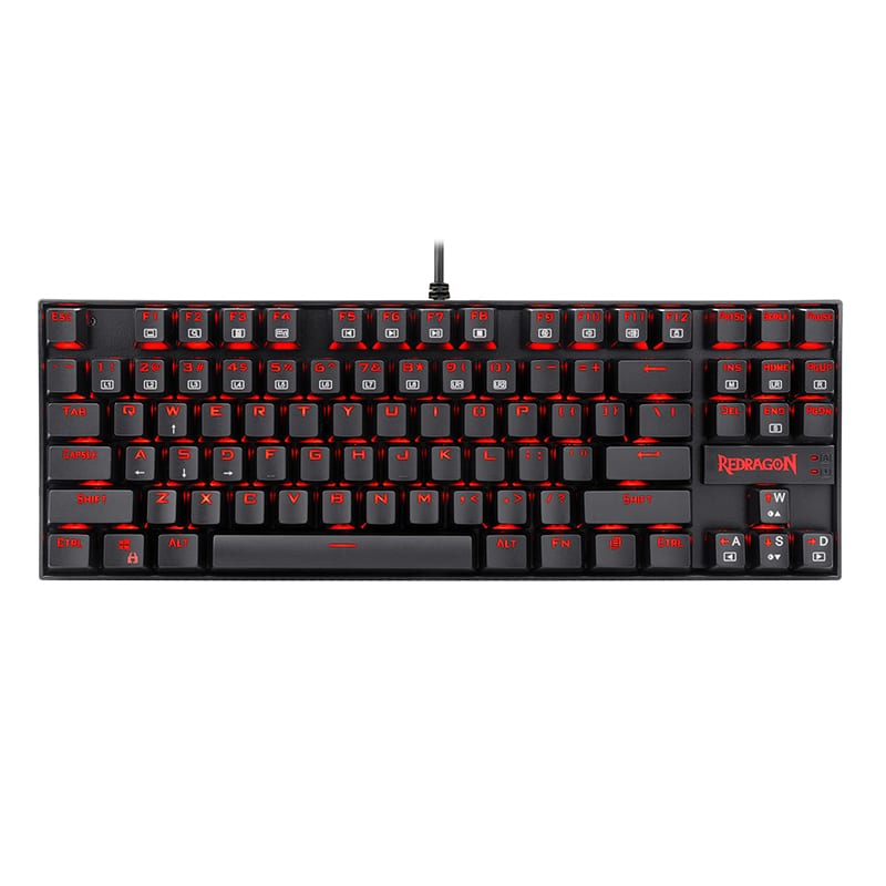 Redragon KUMARA Mechanical 87 Key|Red Backlit Gaming Keyboard – Black