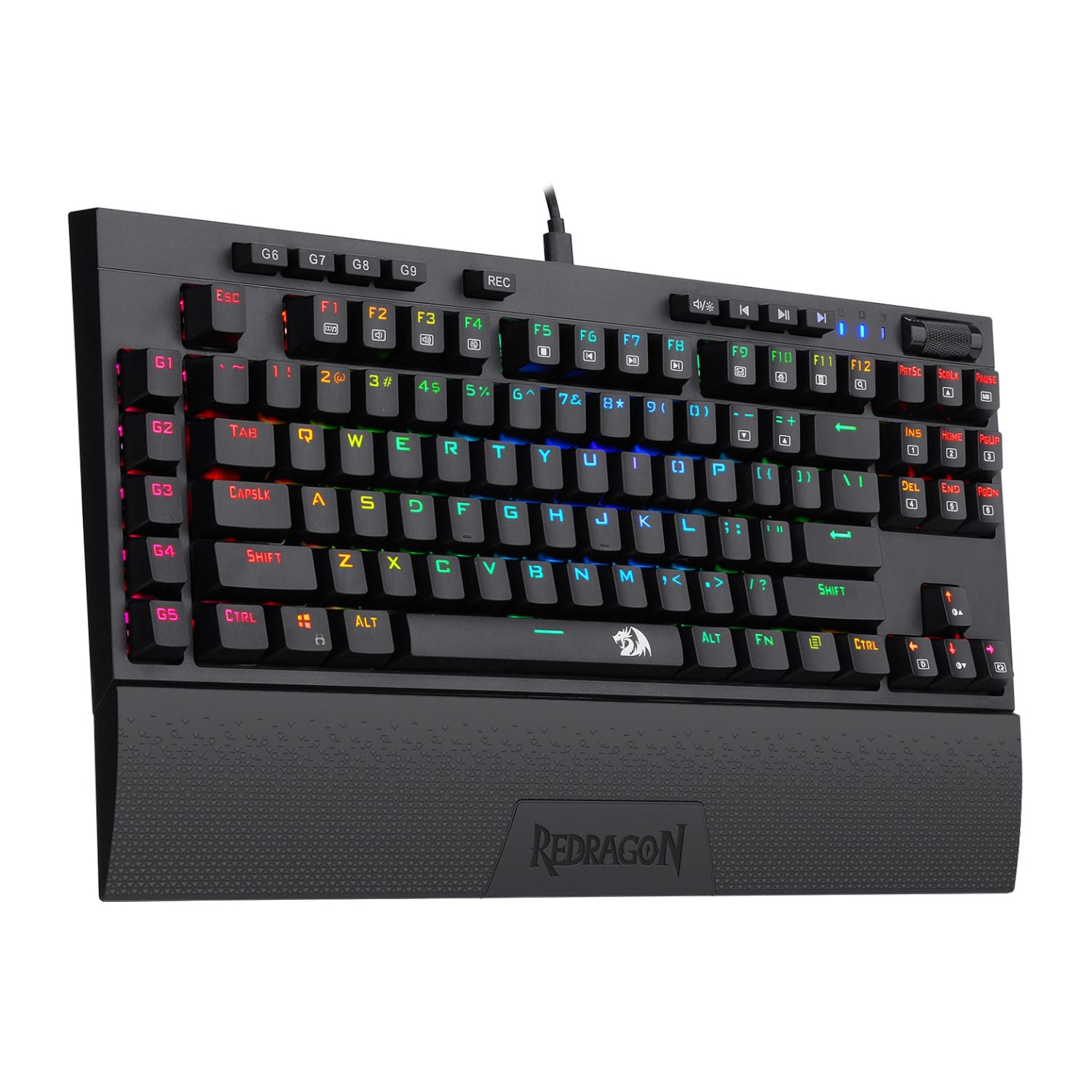 Redragon K588 RGB Pro BROADSWORD TKL Mechanical Wired Gaming Keyboard - Black – image 3