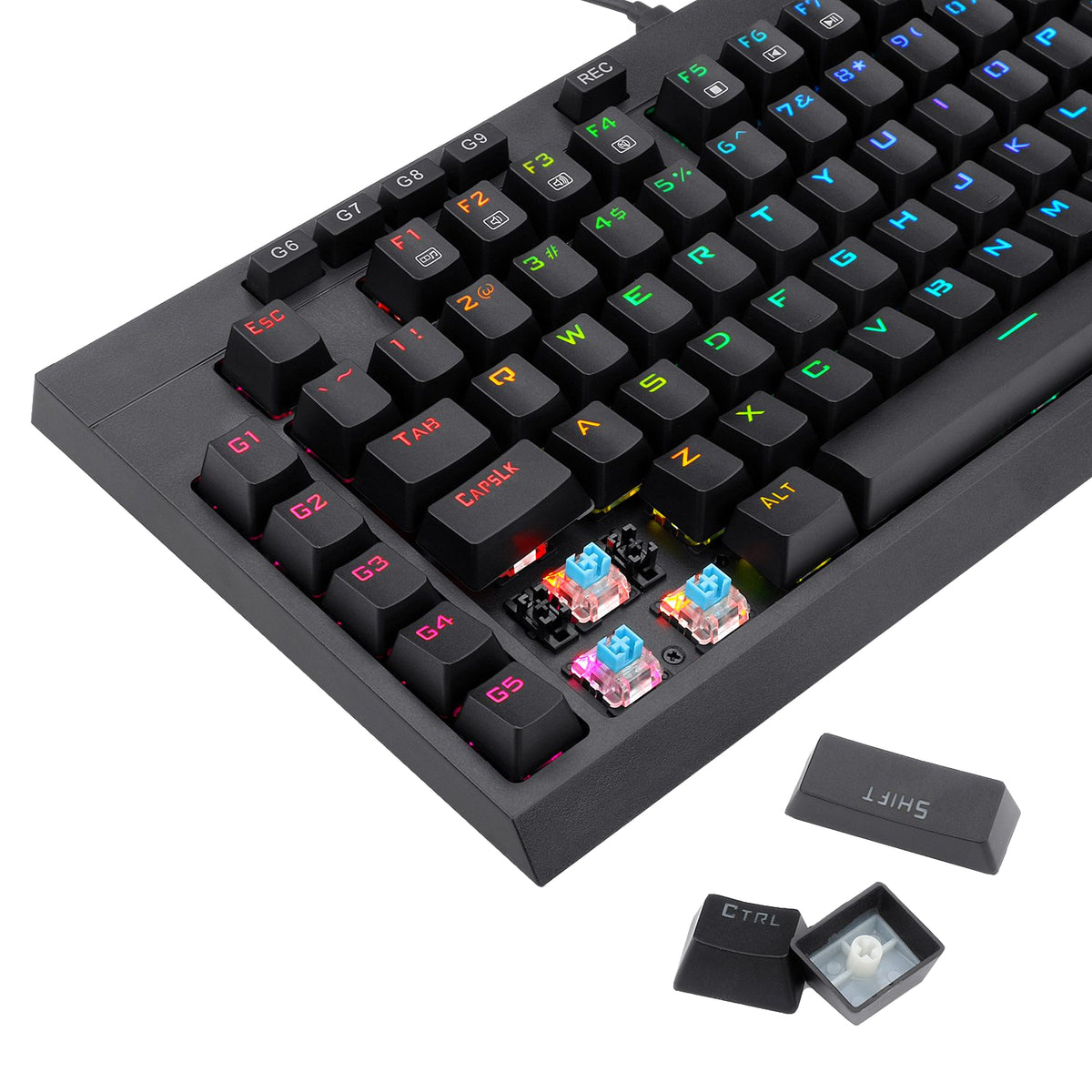 Redragon K588 RGB Pro BROADSWORD TKL Mechanical Wired Gaming Keyboard - Black – image 6