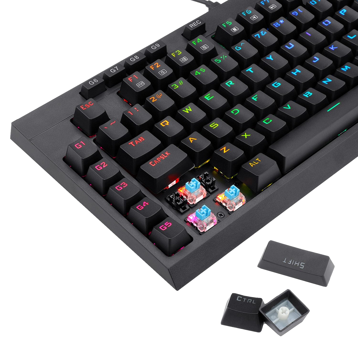 Redragon K588 RGB Pro BROADSWORD TKL Mechanical Wired Gaming Keyboard - Black – image 6