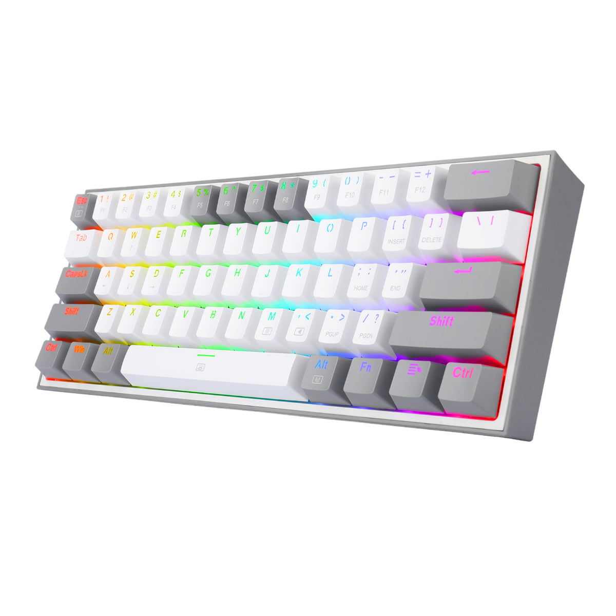 Redragon K617 FIZZ 60% Wired RGB Gaming Keyboard - White/Grey – image 2