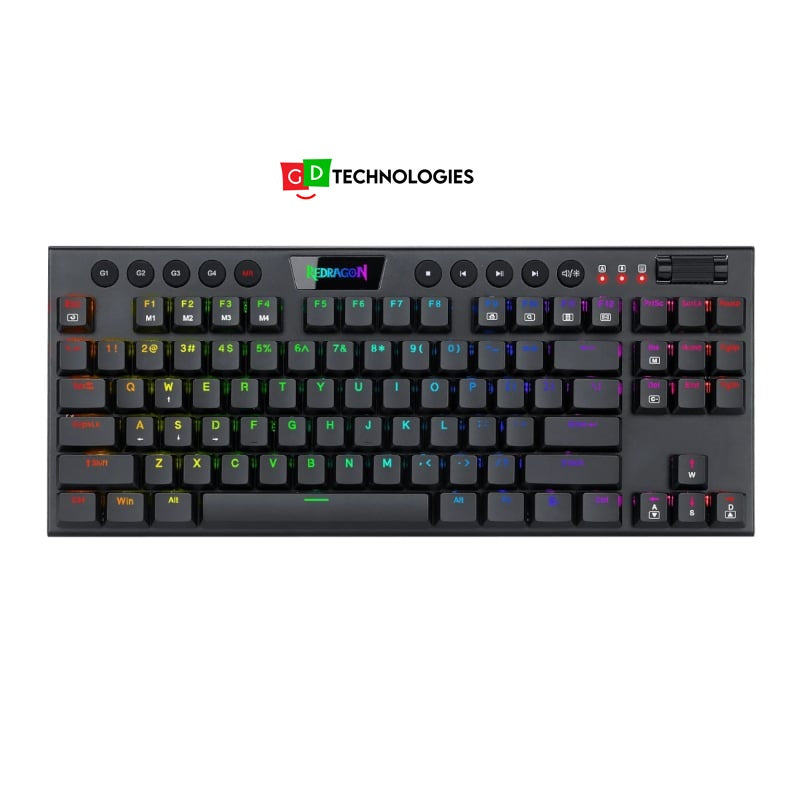 REDRAGON Horus 84Key RGB Red Switch Low Profile Wireless Gaming Mechanical Keyboard
