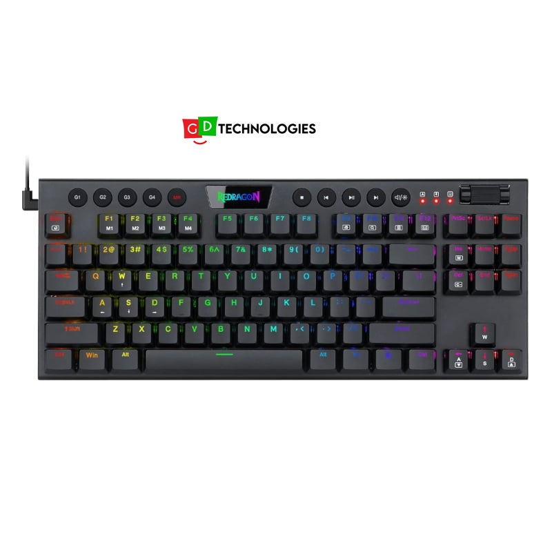 REDRAGON Horus 84Key RGB Red Switch Low Profile Gaming Mechanical Keyboard – Black