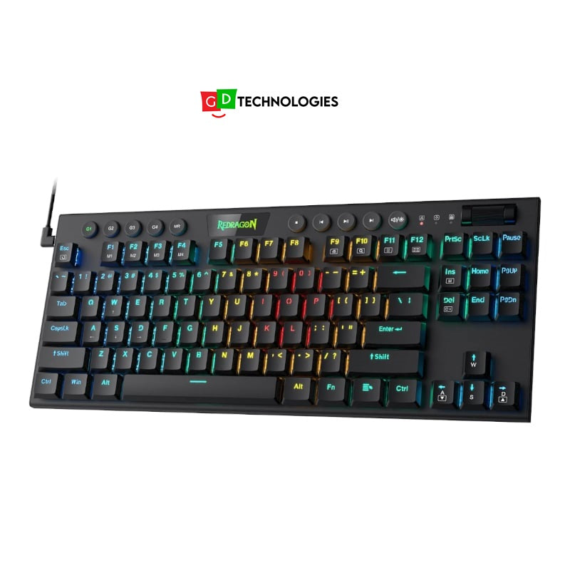 REDRAGON Horus 84Key RGB Red Switch Low Profile Gaming Mechanical Keyboard – Black