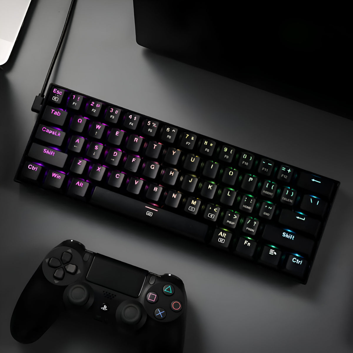 REDRAGON DRAGONBORN Wired Mechanical Keyboard RGB 67Key Design - Black – image 4