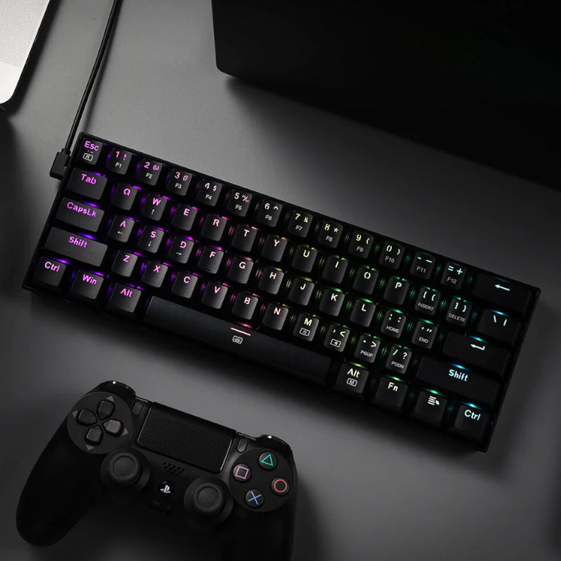 REDRAGON DRAGONBORN Wired Mechanical Keyboard RGB 67Key Design - Black - image 4