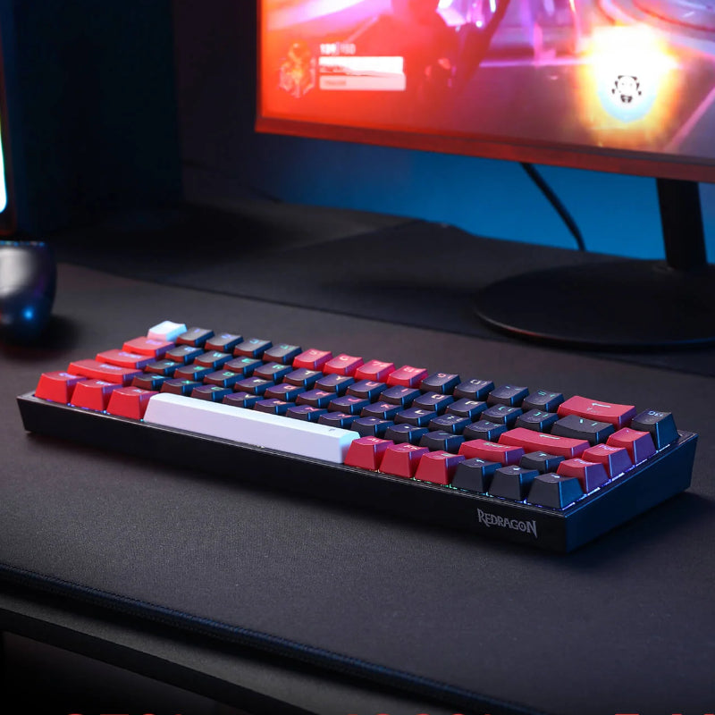 REDRAGON Castor Pro 68Key Wireless Red|Black|White KeyCap Bluetooth RGB Red Switch - Black|Red - image 6