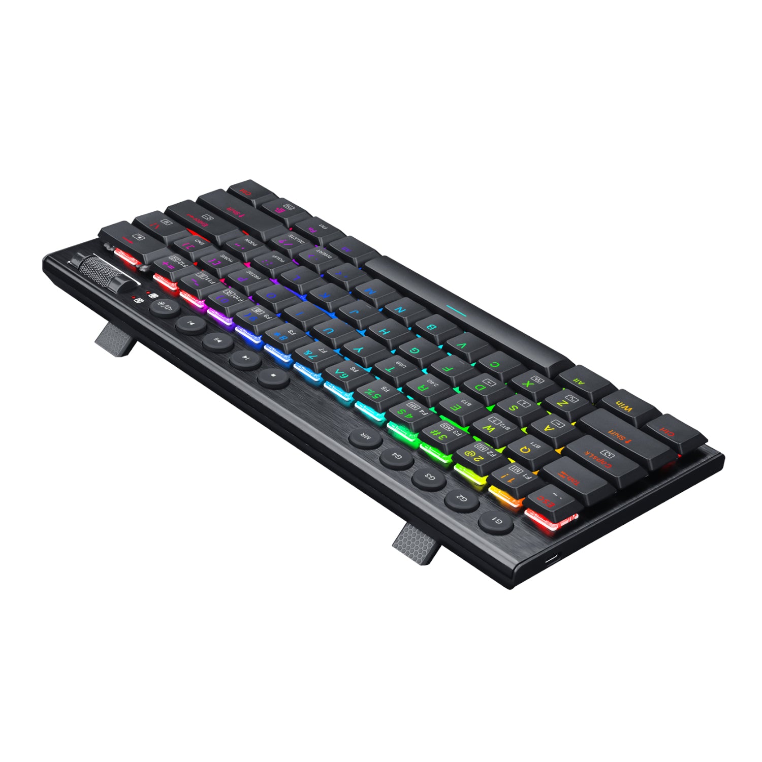 REDRAGON Horus Mini 61Key Red Switch RGB Low Profile Gaming Mechanical Keyboard - Black – image 5