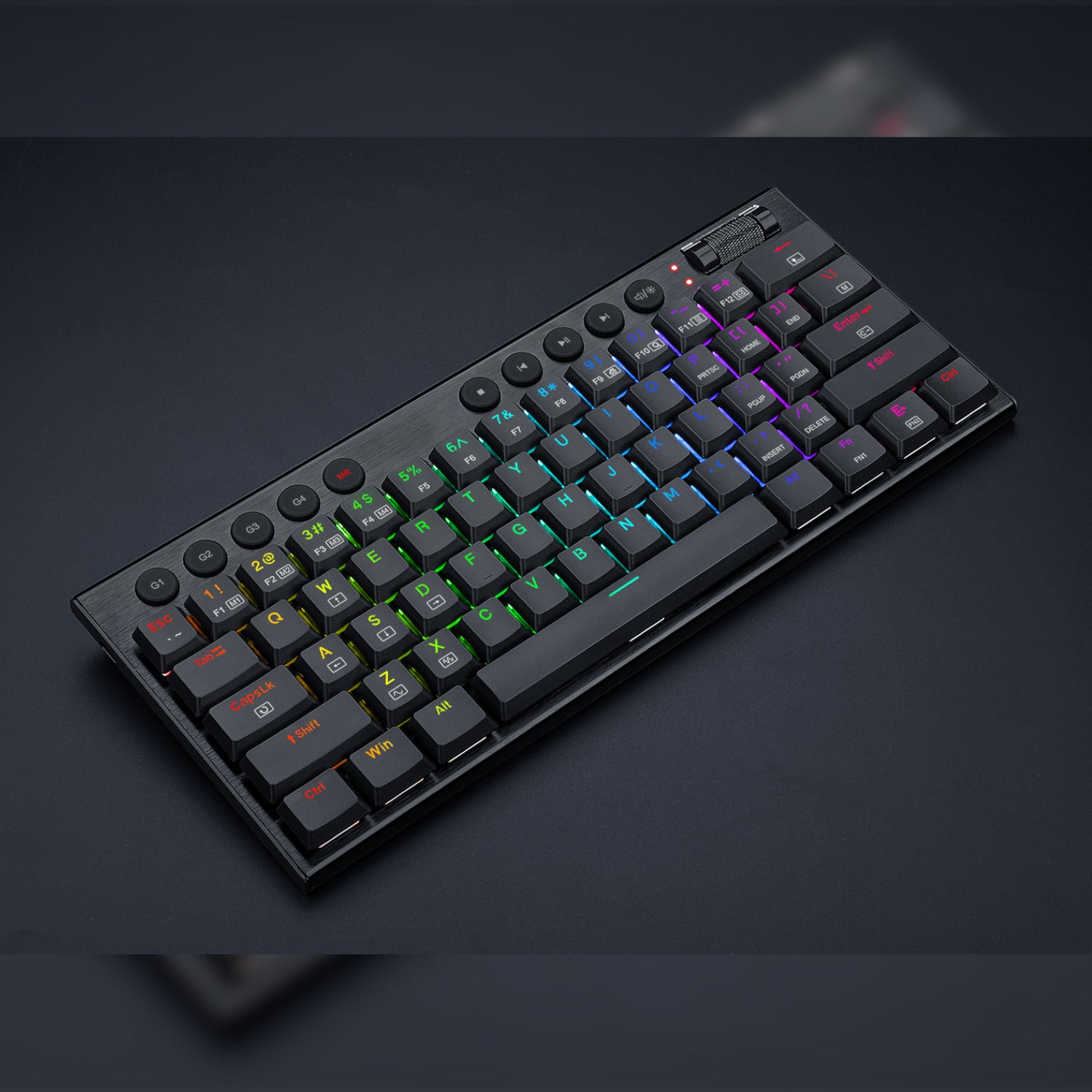 REDRAGON Horus Mini 61Key Red Switch RGB Low Profile Gaming Mechanical Keyboard - Black – image 6