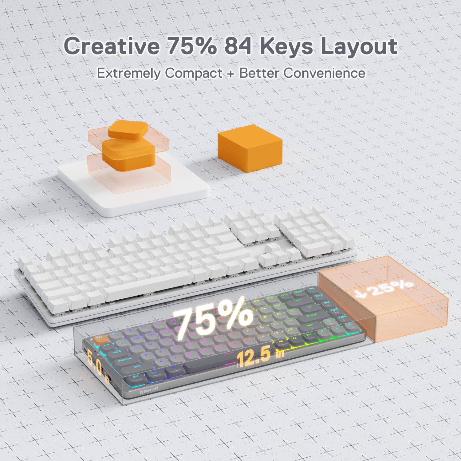 REDRAGON MECHANICAL AZURE Wireless Gaming Keyboard – image 3