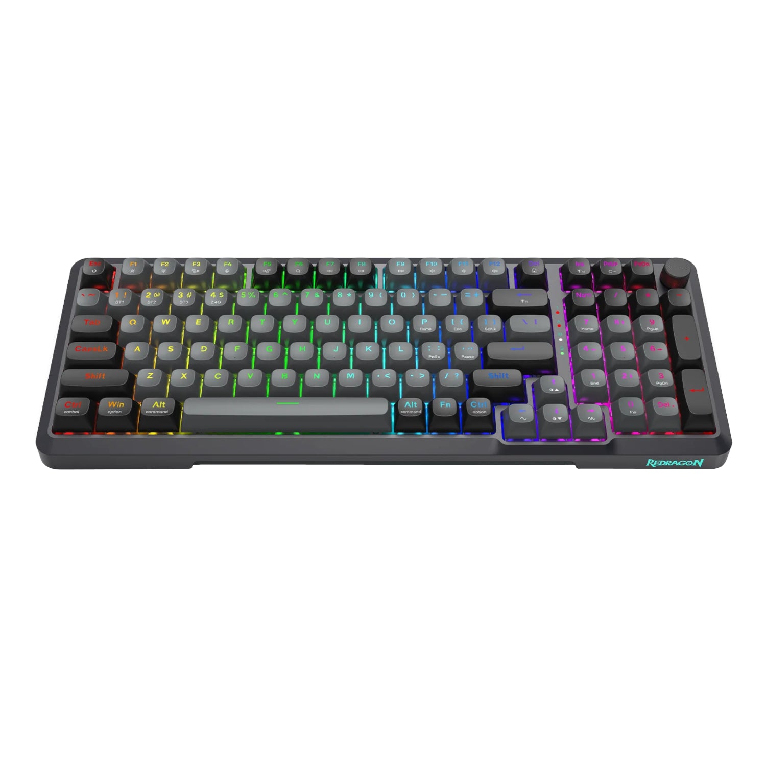 Redragon BRAGI PRO K688 98+1 Gasket Wireless Mechanical Keyboard (Triple Mode, RGB, Hot-Swappable, Cream Linear Switches) - image 3