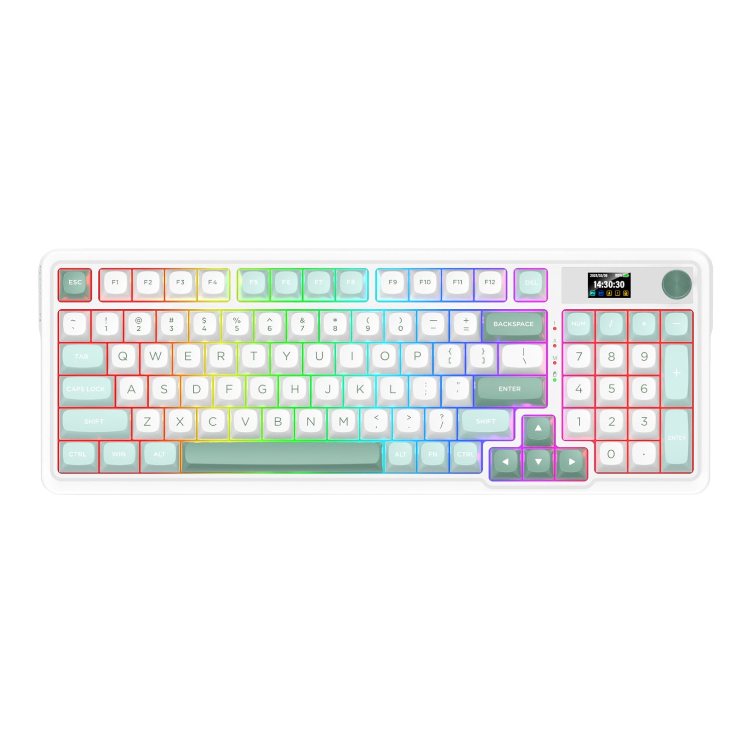 Redragon K719WGB GALATIN RGB PRO Full sized Wireless Gaming Keyboard - White – image 2