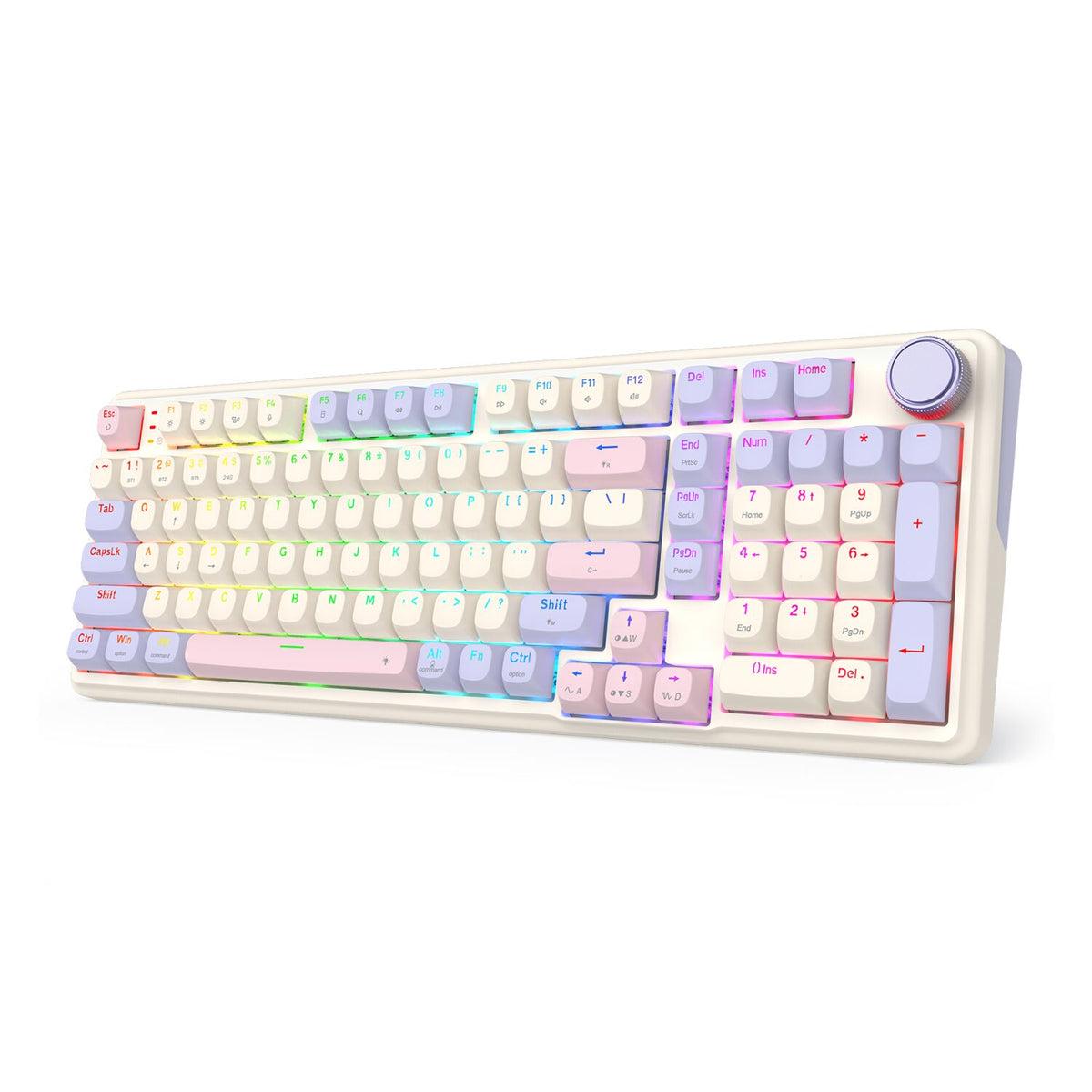 Redragon K768 EISA 100 RGB Wireless Gaming Keyboard - Lilac – image 4