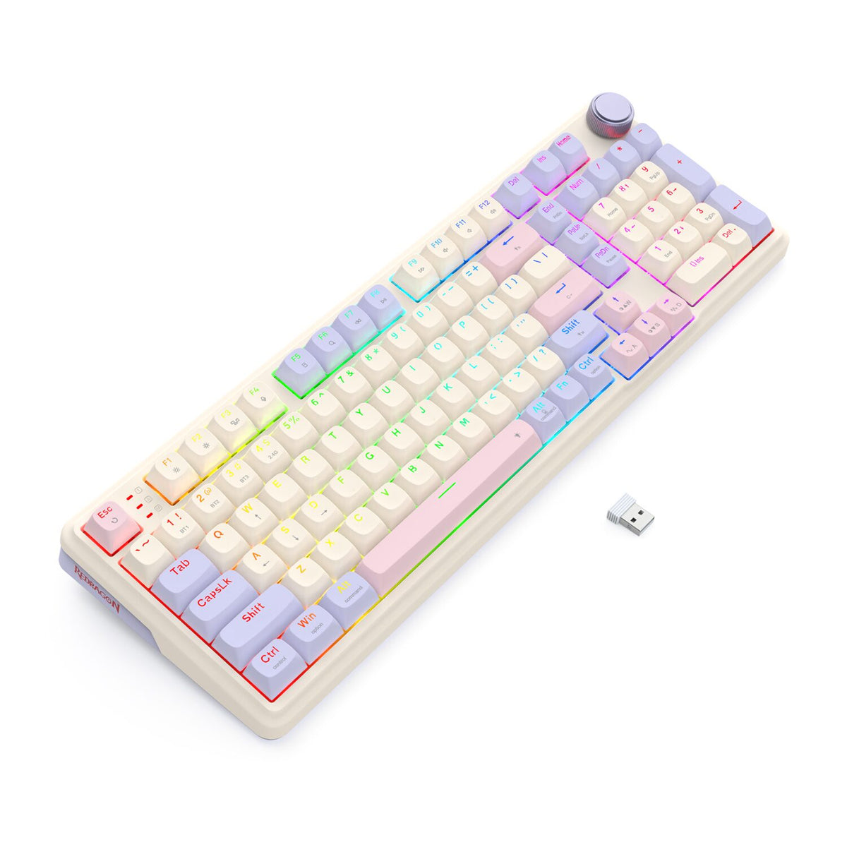 Redragon K768 EISA 100 RGB Wireless Gaming Keyboard - Lilac – image 5