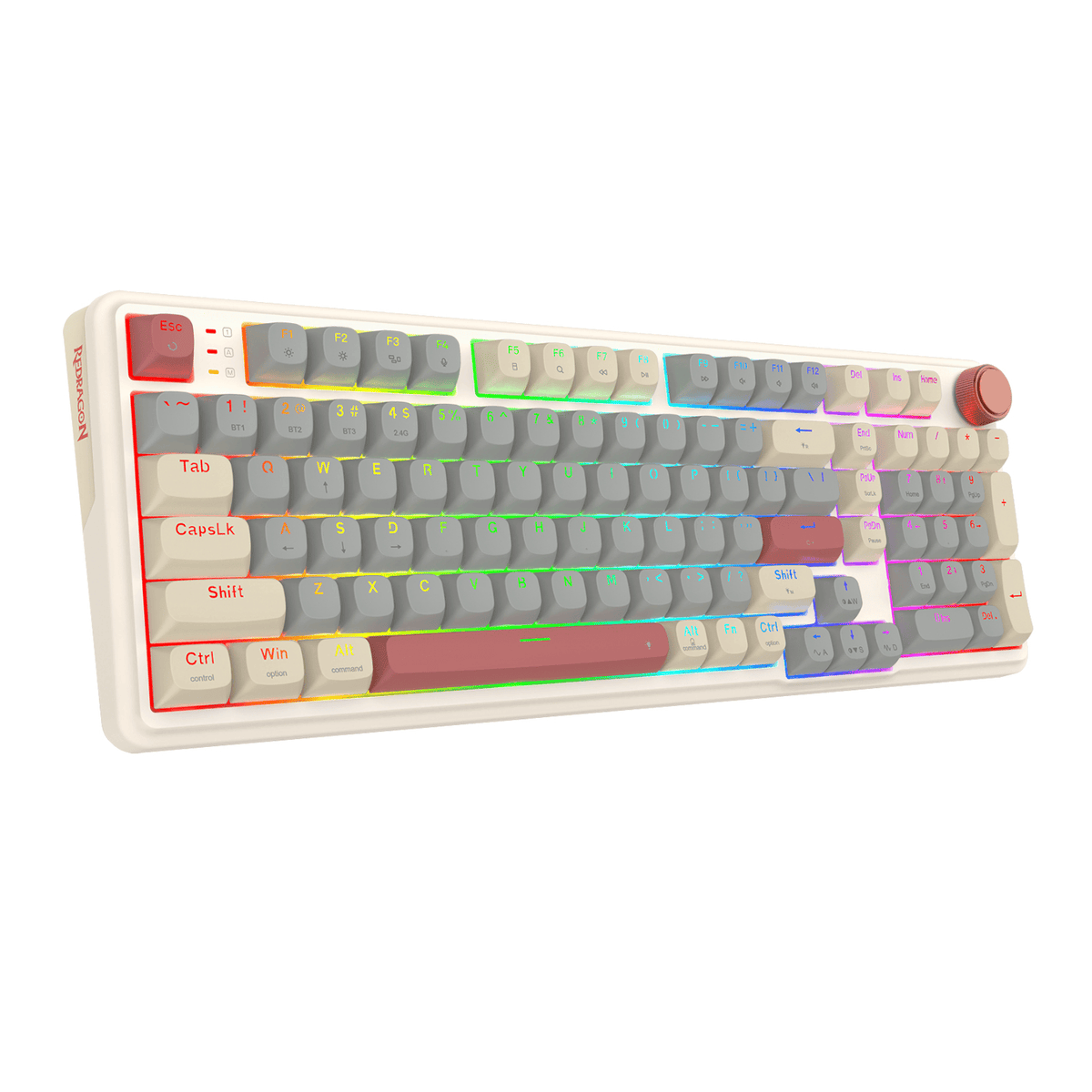 Redragon EISA 100 Retro RGB Wireless Mechanical Keyboard - Cream/Grey – image 3